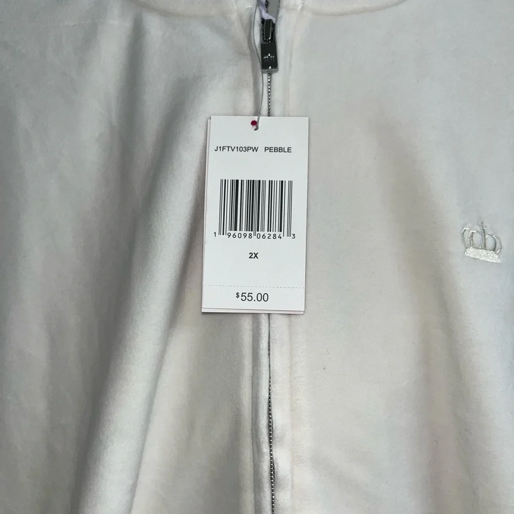 Juicy couture white velour full zip up jacket - Picture 6 of 9